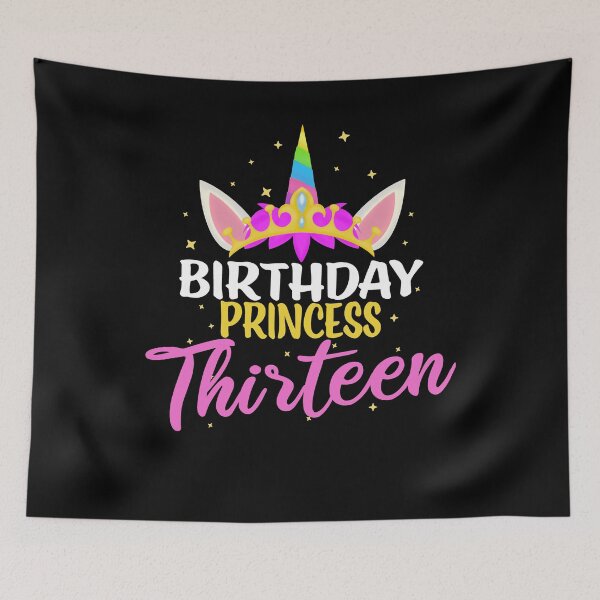 Item preview, 13 Years Old Birthday Princess Girl Unicorn Diadem Birthday designed and sold by RJ-Art.