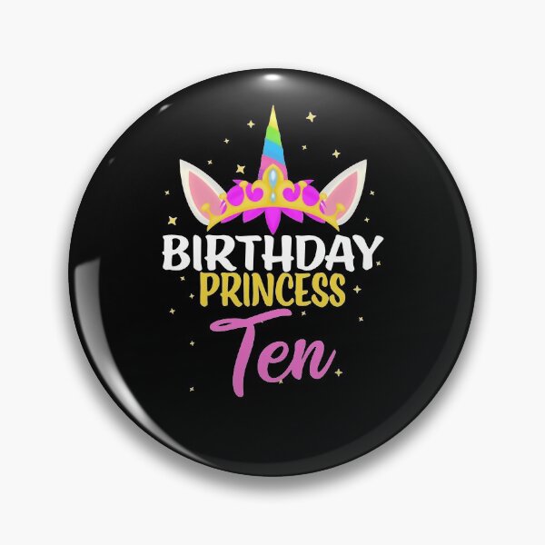 Item preview, 10 Years Old Birthday Princess Girl Unicorn Diadem Birthday designed and sold by RJ-Art.