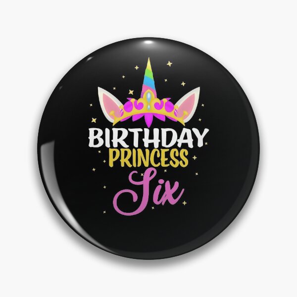 Item preview, 6 Years Old Birthday Princess Girl Unicorn Diadem Birthday designed and sold by RJ-Art.