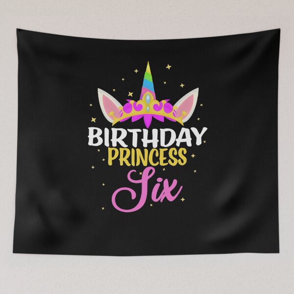 Item preview, 6 Years Old Birthday Princess Girl Unicorn Diadem Birthday designed and sold by RJ-Art.