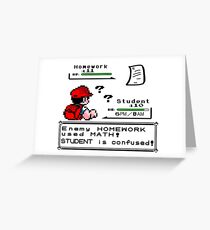 Homework Pokemon Battle Greeting Card