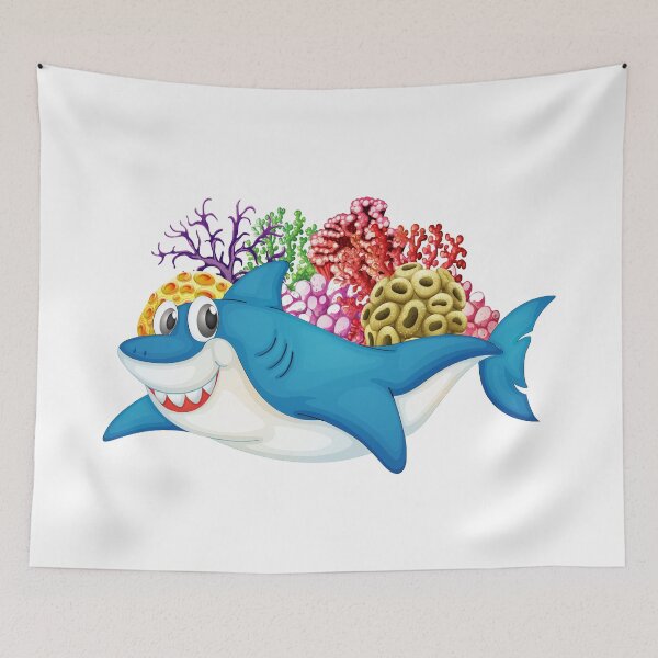 Item preview, Cute Shark shirt - Cute shirt, cute graphic tee, pocket tee, cute shark, shark shirt, hipster art, hipster shirt, shark drawing, fashion tee designed and sold by Ristinga.