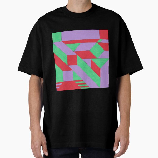 Vista previa del artículo con la obra «Gestalt rojo, verde y morado», diseñado y vendido por LeChardonneret.