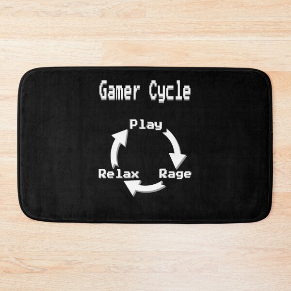 Item preview, Gamer Cycle: Play-Rage-Relax designed and sold by AdsInspiration.