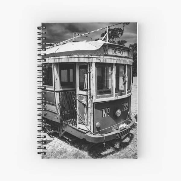 Vintage Tram No. 122 Spiral Notebook
