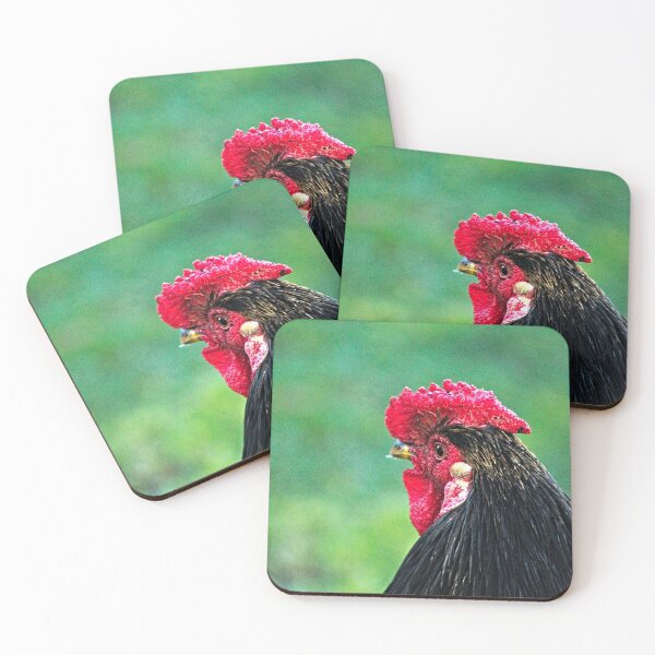 Item preview, Black Rooster Chicken Bird Face Closeup designed and sold by worldways.