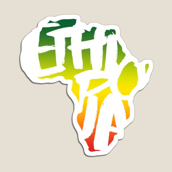 Ethiopia in Africa - White Magnet