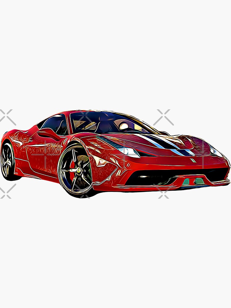 "488 Pista Cartoon" Sticker for Sale by AutoPrints Redbubble