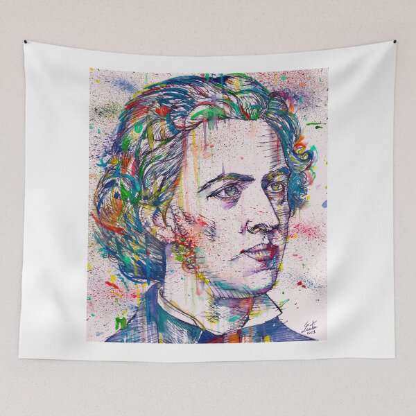 Item preview, FREDERIC CHOPIN - watercolor and ink portrait designed and sold by lautir.