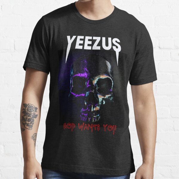 NEW-YEEZUS - SKELETON - GOD WANTS YOU - WHITE T-SHIRT