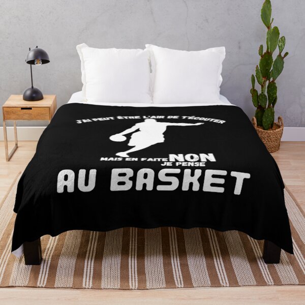 Aperçu de l'œuvre Mais non je pense au basket cadeau humoristique créée et vendue par TeeJfm.