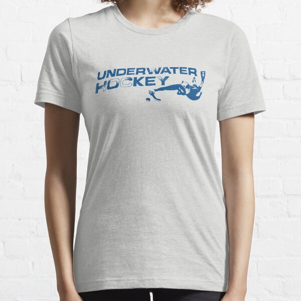 Underwater Hockey Swimmer with Stick and Puck Essential T-Shirt