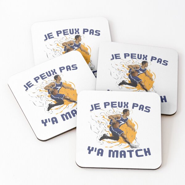 Aperçu de l'œuvre Je peux pas y'a match cadeau humoristique basket créée et vendue par TeeJfm.