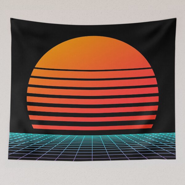 Item preview, Minimal Nostalgia Sunset Synthwave designed and sold by MaiZephyr.
