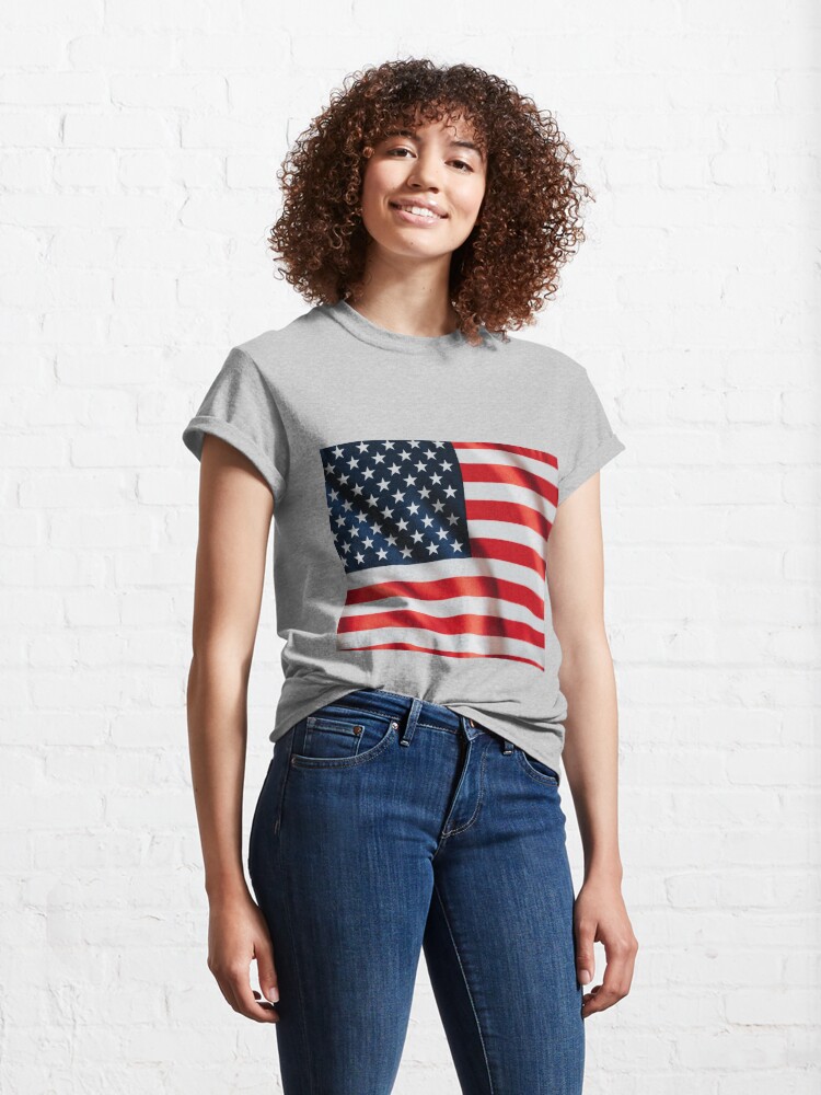 Alternate view of American Flag Classic T-Shirt