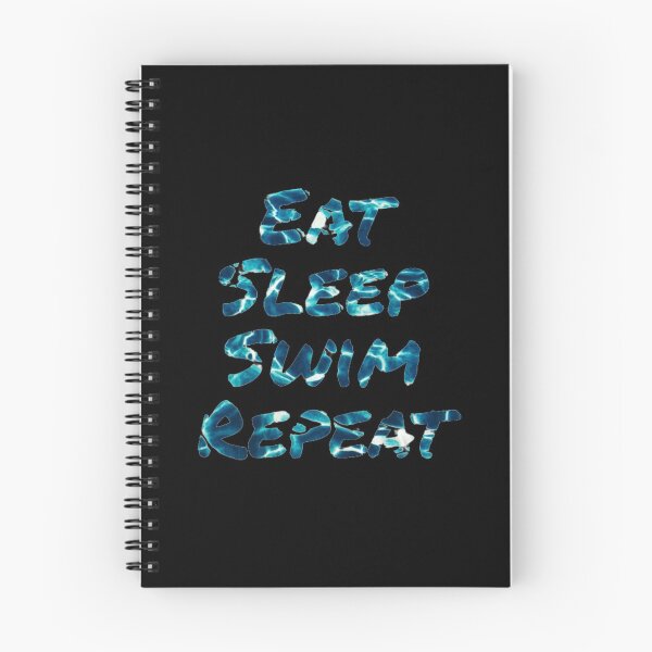 Item preview, Eat sleep swim repeat, funny swimmer shirt. designed and sold by Theleochick.