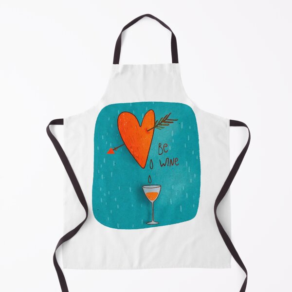Item preview, An arrow pierces the heart and wine pours. Be wine lettering. Saint Valentine illustration. Пlass of wine and heart designed and sold by zatmeniee.