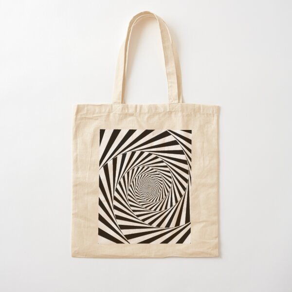 #Op art, #Art movement, #Optical #illusion Cotton Tote Bag