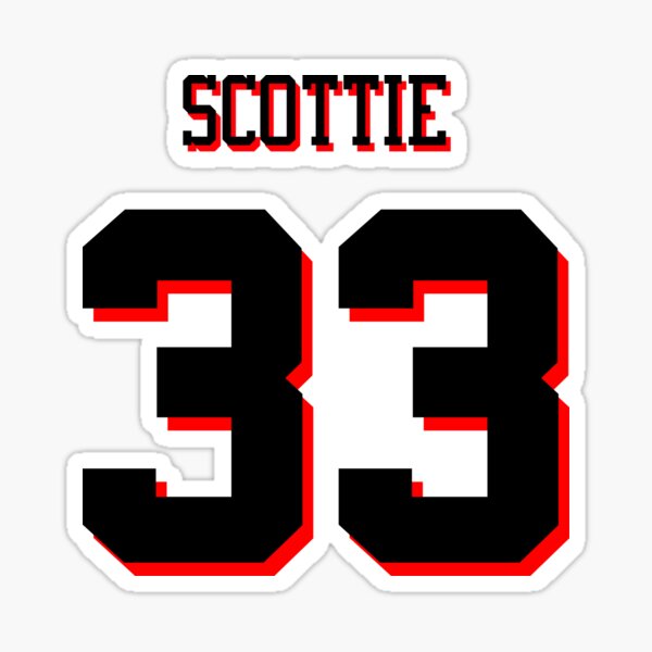 Scottie Pimpin 33 Jersey Shirsey (Black & White Lettering