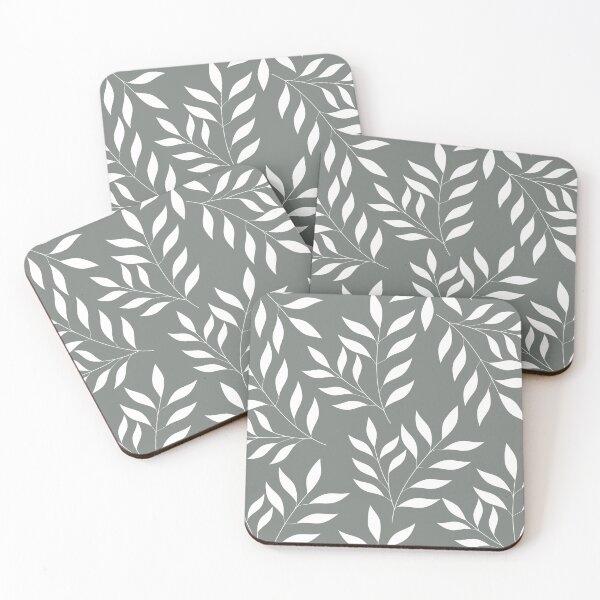 Item preview, Grey Leaves Pattern designed and sold by thelustrous.
