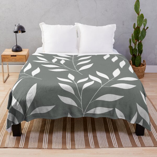 Item preview, Grey Leaves Pattern designed and sold by thelustrous.
