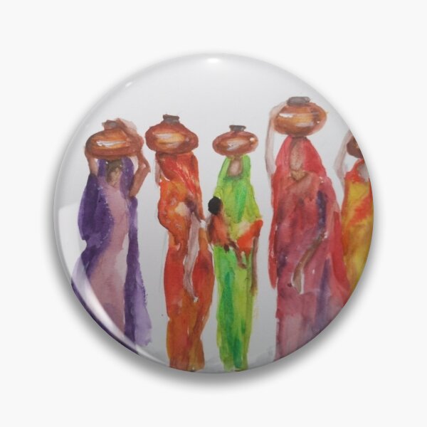 Item preview, The water jug ladies, Indian art designed and sold by Fishonafriday.