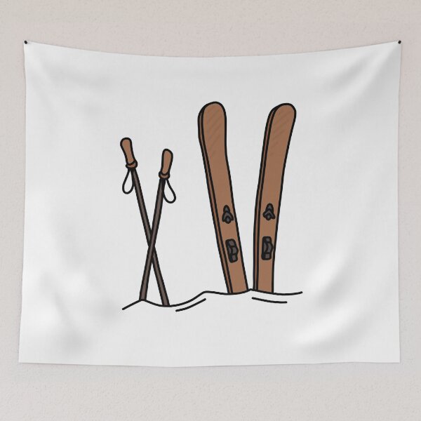 Item preview, SKIERS | Snow Skier Skilife Ski | Winter mountain range nature designed and sold by yourtravelguide.
