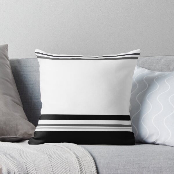 Minimal Abstract Black White Throw Pillow