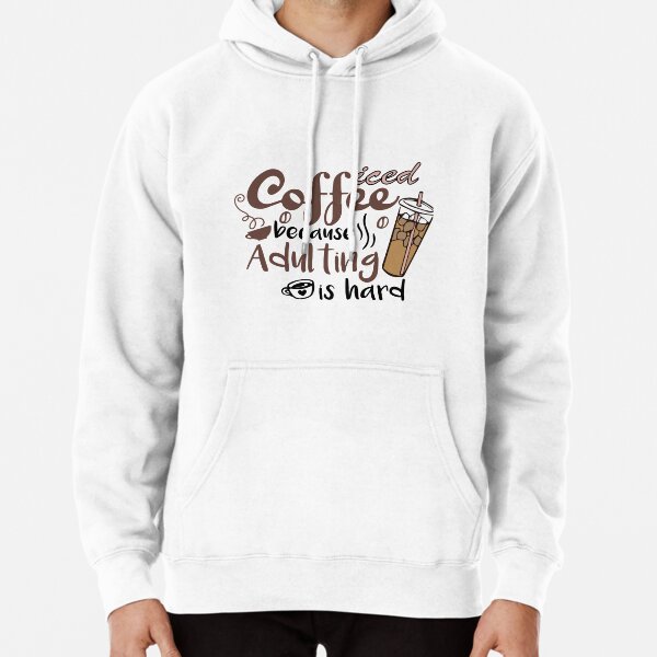 Iced coffee because adulting is hard, Cute gift for coffee lovers   Greeting Card for Sale by CloJamila