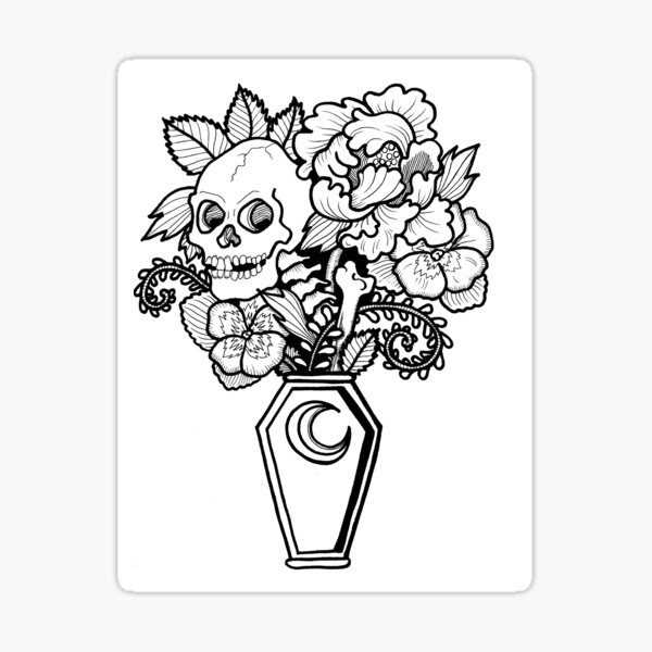 Bouquet Decay: Memento Mori Sticker