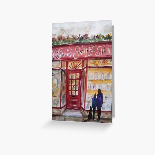 The sweet shop in Haworth, Yorkshire Greeting Card