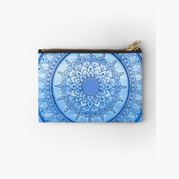 Item preview, Hand Drawn Pretty Vibrant  Blue Watercolour Mandala Flower designed and sold by Zedart.