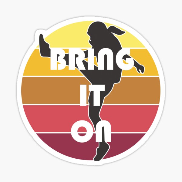 Item preview, Bring it On with a Kick Retro Sunset designed and sold by PositiveSensei.