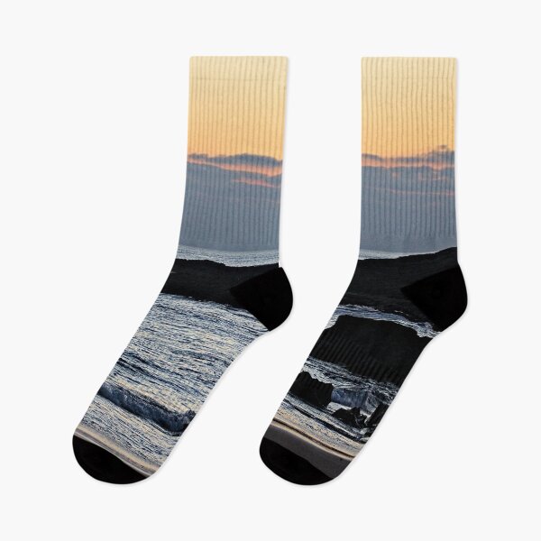 Artikelvorschau, Sonnenuntergang, Meeresküste, Strand, Küstenfelsen, Seestück entworfen und verkauft von Anna Lemos.
