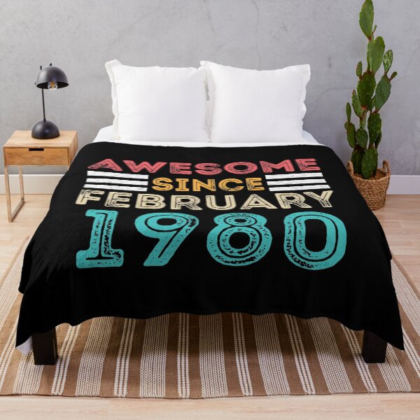 Item preview, Retro Vintage Birthday Gift - Awesome Since February 1980 designed and sold by meedTee.