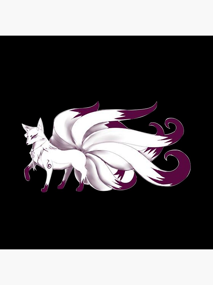 anime white nine tail fox