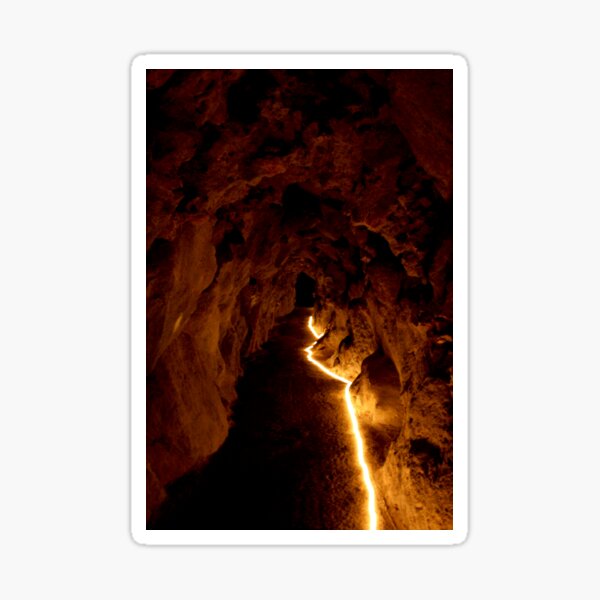 Photograph Portuguese Secret Underground Dark Cave Tunnel in Sintra Sticker