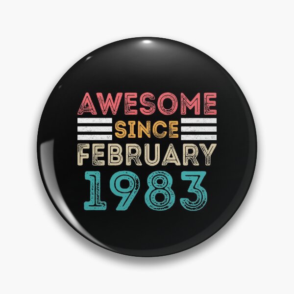 Item preview, Retro Vintage Birthday Gift - Awesome Since February 1983 designed and sold by meedTee.
