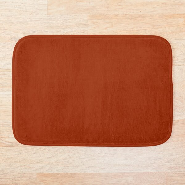 "Solid color rust brown" Bath Mat by barabolka Redbubble