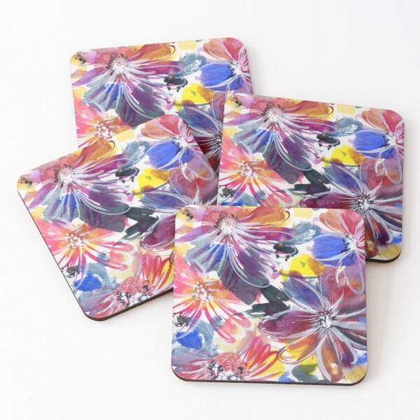 Item preview, abstract flowers designed and sold by kosarandrea.