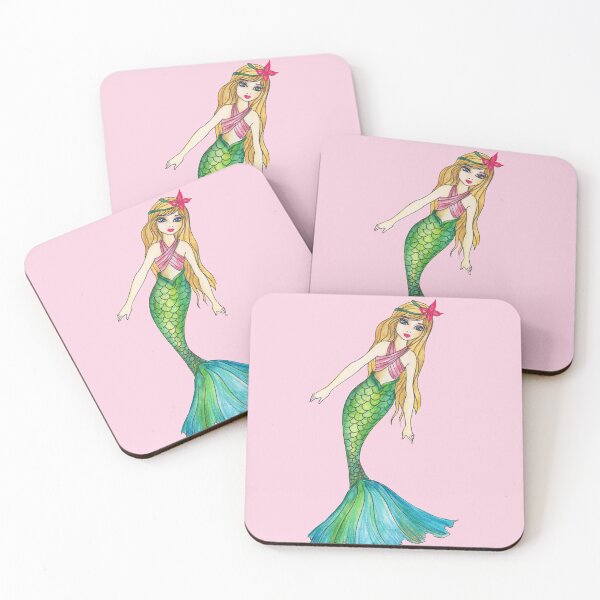 Item preview, Beautiful Mermaid with Long Wavy Blonde Hair designed and sold by Farida Greenfield.
