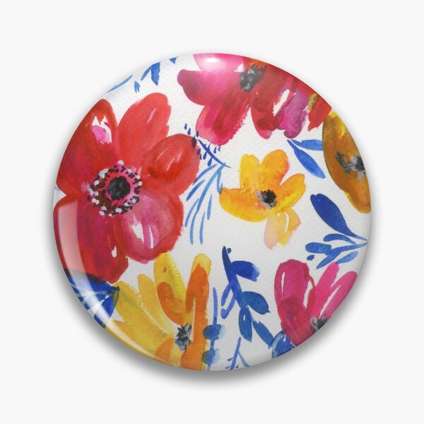 Item preview, red flowers, blue leaves designed and sold by kosarandrea.