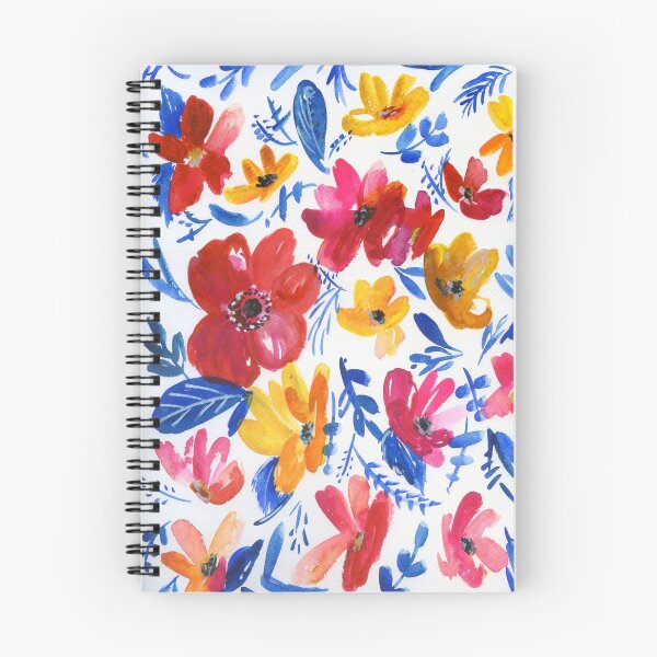 Item preview, red flowers, blue leaves designed and sold by kosarandrea.