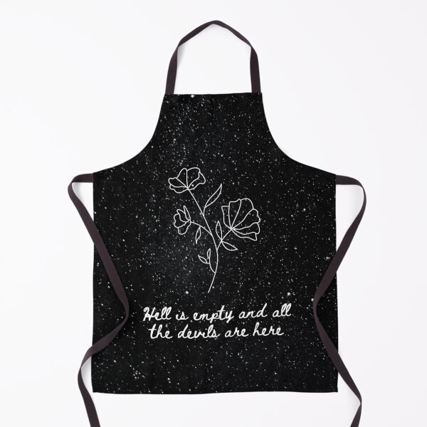 Item preview, Hell is empty and all the devils are here- Night sky flower Shakespeare Quote designed and sold by WanderAesthetic.