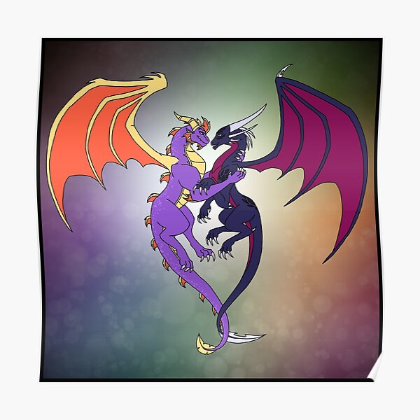 Spyro & Cynder All Grown up and In Love Poster