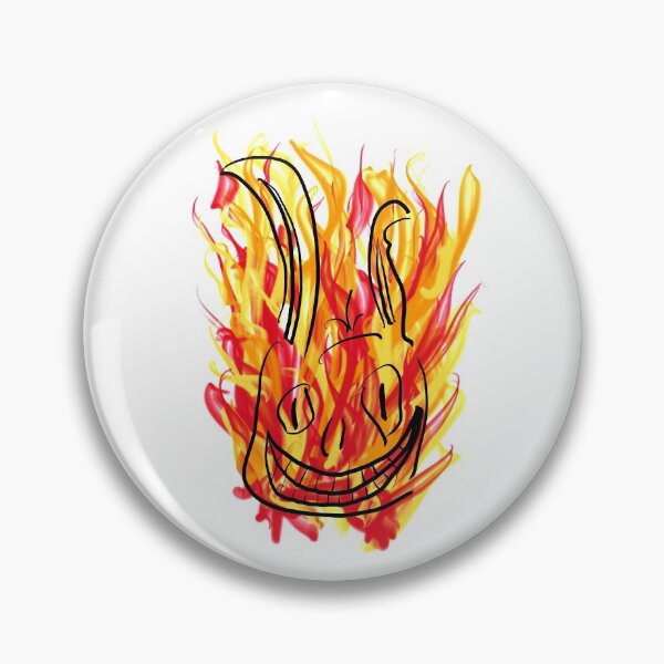 Item preview, Scary demon face with fire designed and sold by qlobba.
