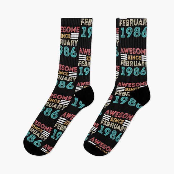 Item preview, Retro Vintage Birthday Gift - Awesome Since February 1986 designed and sold by meedTee.