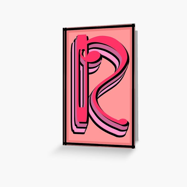 The Alphabet The letter R Greeting Card