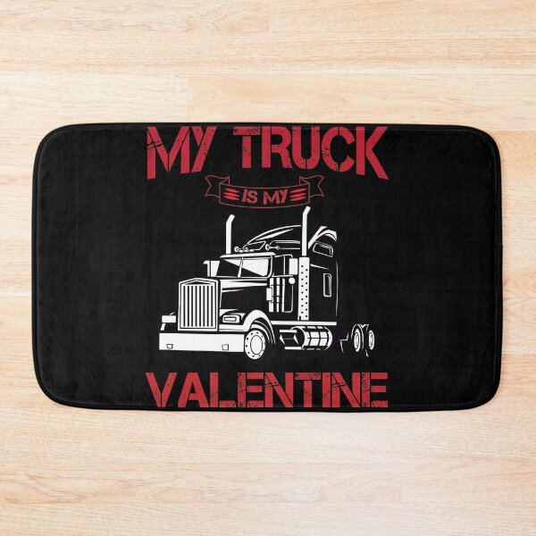 Item preview, My Truck Is my Valentine Vintage Trucker Old School Funny truck driver sayings designed and sold by WhiteTears.