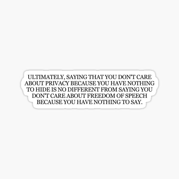 Edward Snowden "Permanent Record" Book Quote Sticker